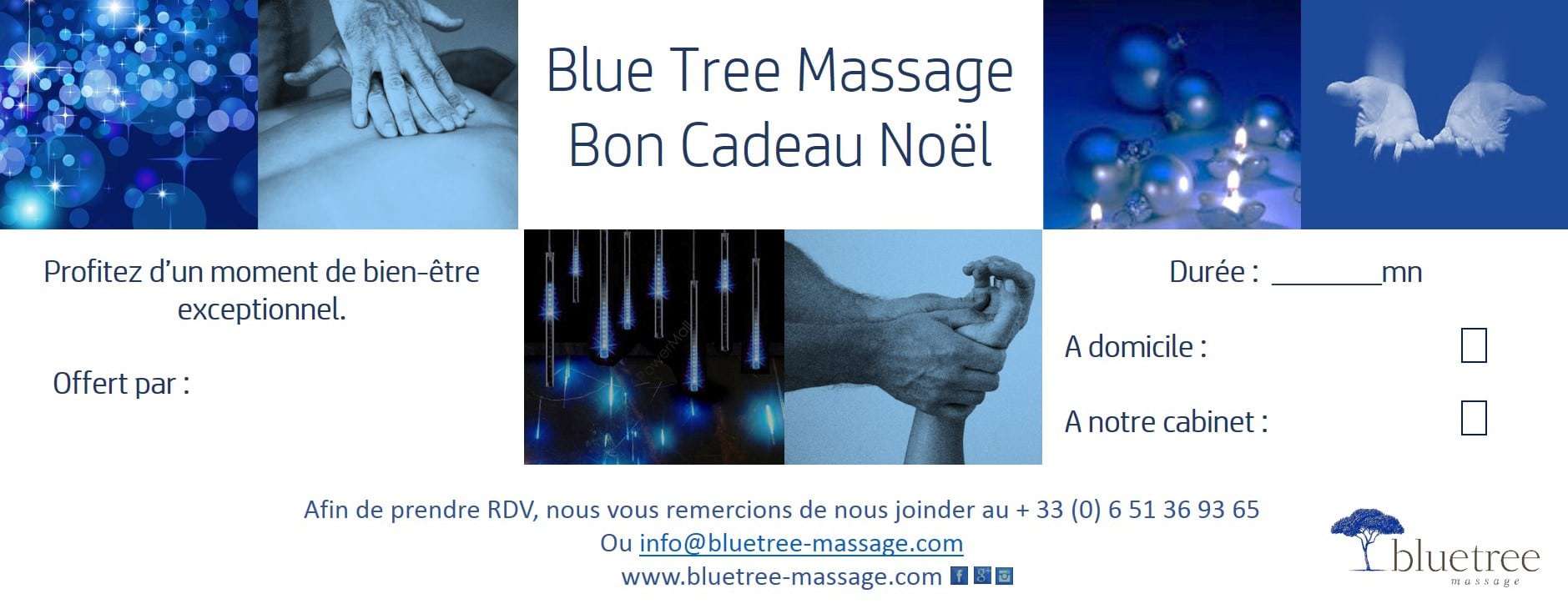 bon-cadeau noel BLUE TREE MASSAGE