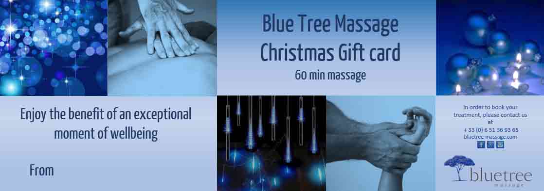 blue tree massage christmas gift